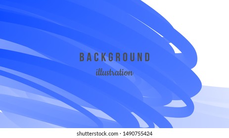 Abstract background design illustration. Halftone blue gradient, wavy 3d shape. Poster, homepage, concept design. Eps10 vector.