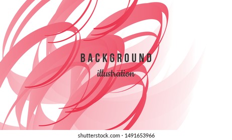 Abstract background design illustration. Red gradient. Wavy 3d shape. Poster, homepage, concept design. Eps10 vector.