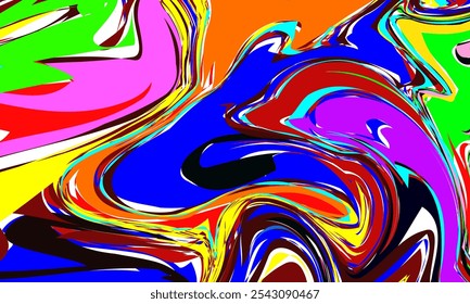 ABSTRACT BACKGROUND DESIGN ILLUSTRATION VECTOR. VIBRANT MARBLING. COLORFUL BACKDROP. PSYCHEDELIC PAINT ABSTRACTION. MARBLE PATTERN
