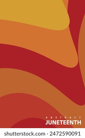 Abstract background design with Juneteenth theme, with wavy patterns.