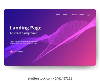 Abstract background design. Landing page template. web page design for website and mobile development. Eps10 vector
