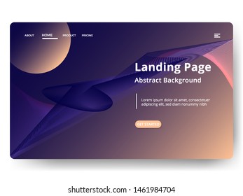 Abstract background design. Landing page template. web page design for website and mobile development. Eps10 vector