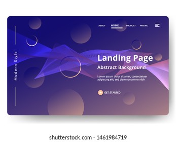 Abstract background design. Landing page template. web page design for website and mobile development. Eps10 vector