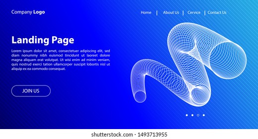 Abstract background design, Landing page template