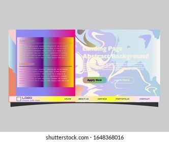 Abstract background design. Landing page template. Eps10 vector.