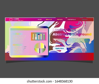 Abstract background design. Landing page template. Eps10 vector.