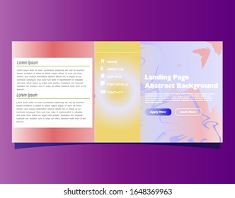 Abstract background design. Landing page template. Eps10 vector.