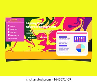 Abstract background design. Landing page template. Eps10 vector.