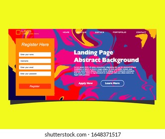 Abstract background design. Landing page template. Eps10 vector.