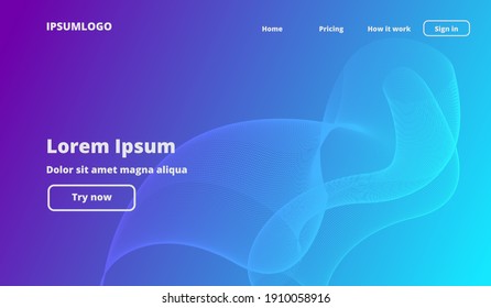 Abstract Background Design. Landing Page Template