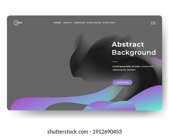 Abstract background design. Landing page template. web page design for website and mobile development