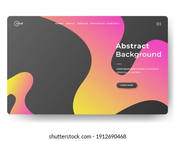 Abstract background design. Landing page template. web page design for website and mobile development