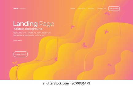 Diseño de fondo abstracto. Plantilla de página de inicio. Fondo de degradado futurista. Composición de formas de gradiente fluido. Folleto de diseño futurista. Fondo Geométrico Resumen. Ilustración vectorial.