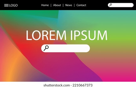Abstract background design. Landing page templates. Eps10 Vector.