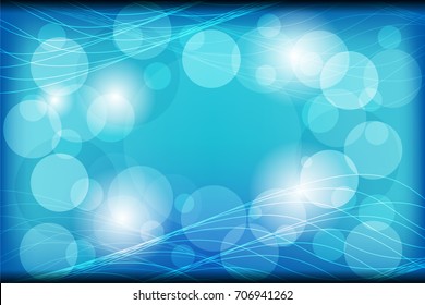 Abstract Background Design with Light Bokeh, Vector Illustration