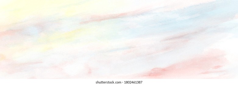 Diseño de fondo abstracto colorido claro con pincel de salpicadura rosa azul y amarillo acuarela pintado a mano. Un vector artístico utilizado como elemento en el diseño decorativo de la tarjeta, el banner.