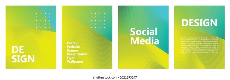 abstract background design with lime green and turquoise green