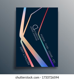 Abstract background design with linear gradient texture for wallpaper, flyer, poster, brochure cover, typography, or other printing products. Vector illustration.