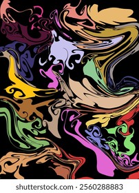Abstract Background Design, Luxury wallpaper. High quality background texture for print media, digital media and for merchandise products. Colorful digital abstract creative background made of curved