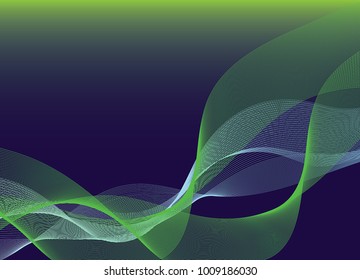 Abstract background design  made of flowing wavy colorful lines. Vector illustration.