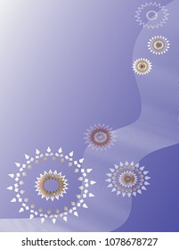 Abstract background design  made of flowing wavy  lines and floral shapes. Vector illustration.