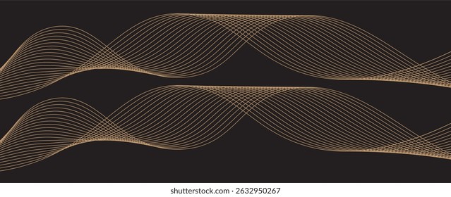 Abstract background design modern black and gold geometric elements vector illustration. eps 10