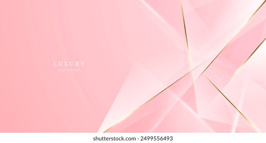 Diseño de fondo Abstractas, diseño moderno de elementos geométricos de color rosa y oro.