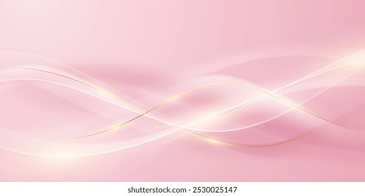 Abstract background design, modern pink and gold geometric element design.