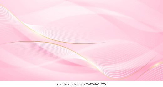 Abstract background design, modern pink and gold geometric element design.
