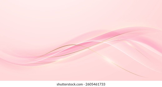 Abstract background design, modern pink and gold geometric element design.