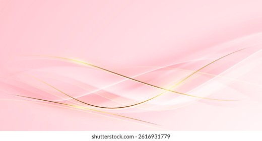 Abstract background design, modern pink and gold geometric element design.
