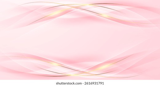 Abstract background design, modern pink and gold geometric element design.