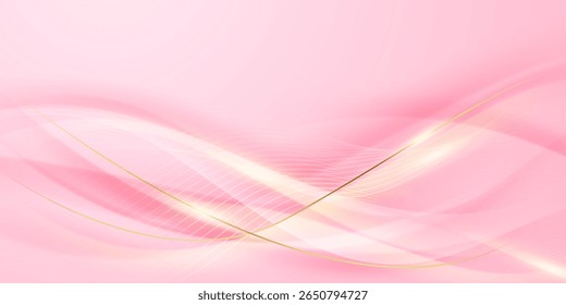 Diseño de fondo Abstractas, diseño moderno de elementos geométricos de color rosa y oro.
