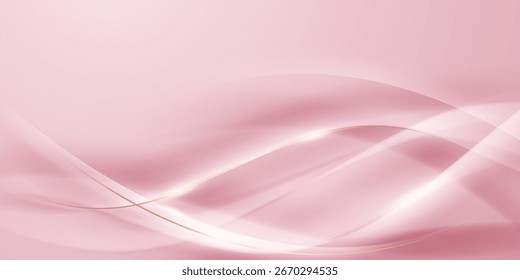 Projeto de fundo abstrato, moderno cor-de-rosa e design de elemento geométrico dourado.