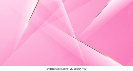 Diseño de fondo Abstractas, diseño moderno de elementos geométricos de color rosa y oro.