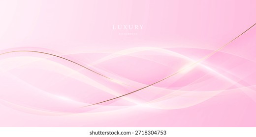 Abstract background design, modern pink and gold geometric element design.