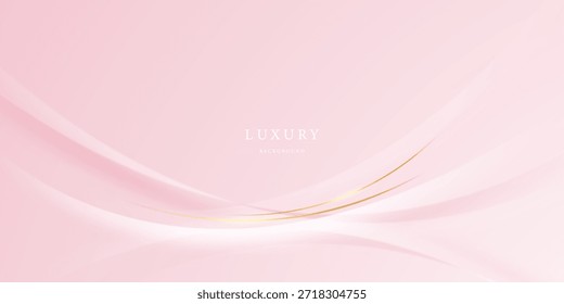 Diseño de fondo Abstractas, diseño moderno de elementos geométricos de color rosa y oro.