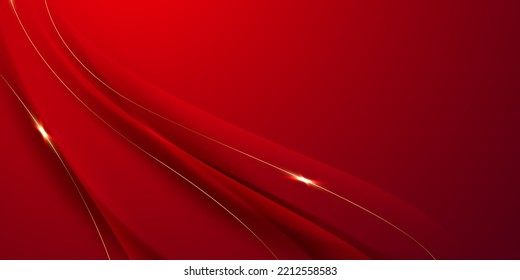 Abstract background design modern red and gold geometric elements vector illustration