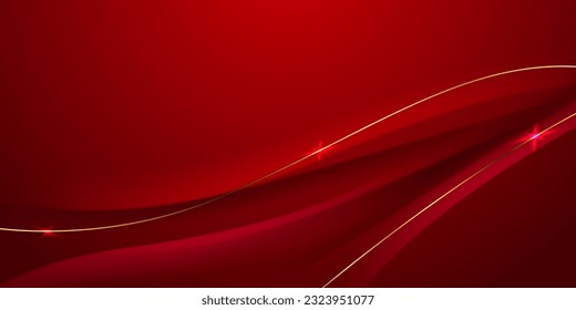 Diseño de fondo abstracto elementos geométricos modernos de color rojo y oro ilustración vectorial