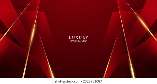 Diseño de fondo abstracto elementos geométricos modernos de color rojo y oro ilustración vectorial