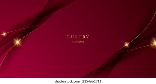 Diseño de fondo abstracto elementos geométricos modernos de color rojo y oro ilustración vectorial