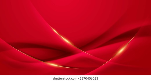 Abstract background design modern red and gold geometric elements vector illustration
