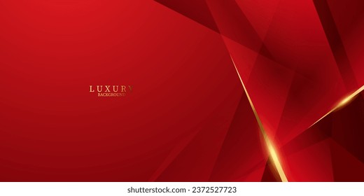 Abstract background design modern red and gold geometric elements vector illustration