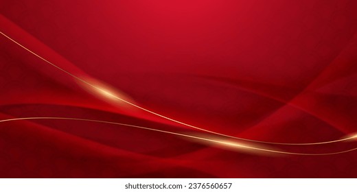 Diseño de fondo abstracto elementos geométricos modernos de color rojo y oro ilustración vectorial