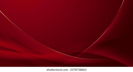 Abstract background design modern red and gold geometric elements vector illustration