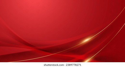 Diseño de fondo abstracto elementos geométricos modernos de color rojo y oro ilustración vectorial