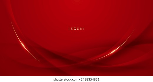 Abstract background design modern red and gold geometric elements vector illustration