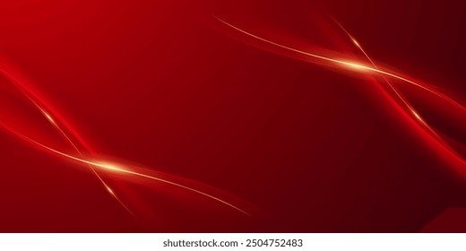 Abstract background design modern red and gold geometric elements vector illustration