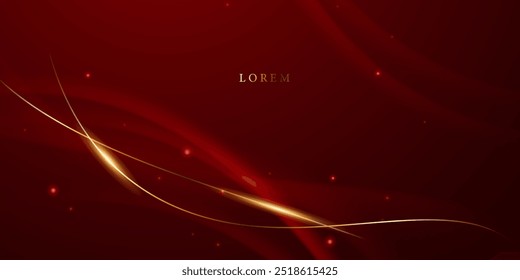 Diseño de fondo Abstractas Ilustración vectorial de Elementos geométricos rojos y dorados modernos