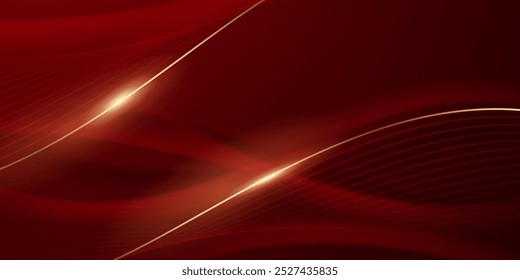 Diseño de fondo Abstractas Ilustración vectorial de Elementos geométricos rojos y dorados modernos